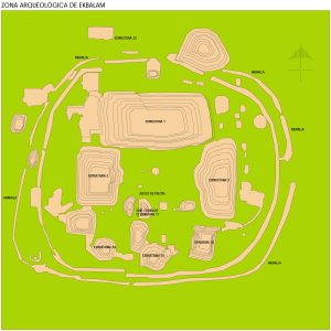 Zona arqueológica de Ek' Balam.