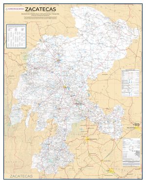 Mapa de carreteras del estado de Zacatecas