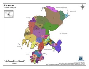 ¿Cuáles son los municipios del estado de Zacatecas?