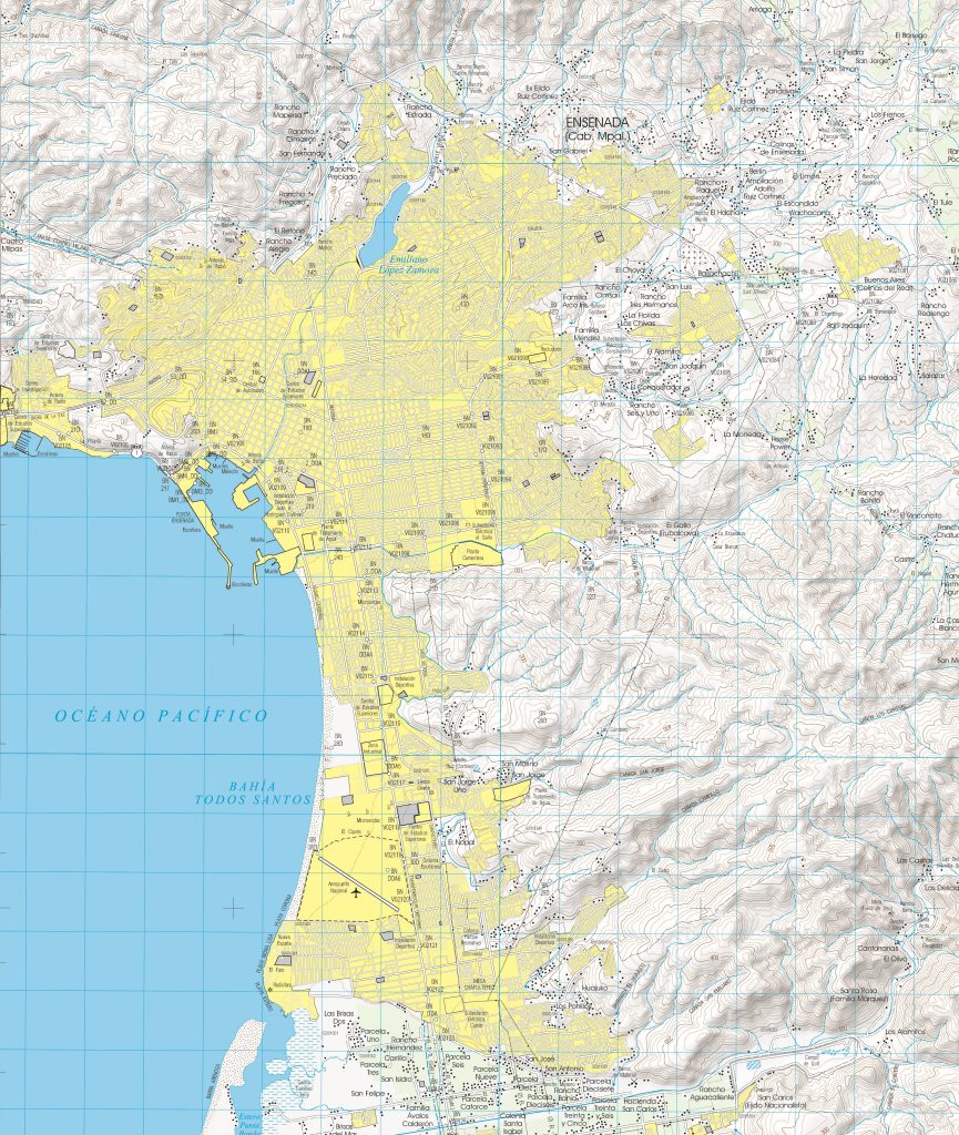 Plano de Ensenada (Baja California).