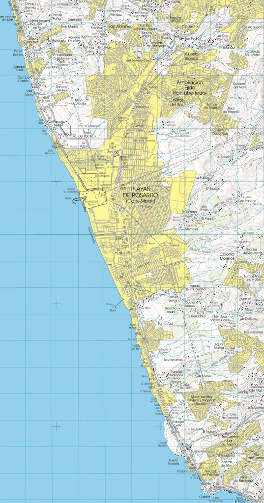 Plano de Rosarito (Baja California).