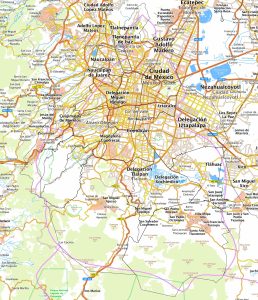 Mapa de la Ciudad de México.