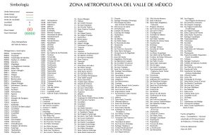 Demarcaciones, municipios y localidades de la Zona Metropolitana de la Ciudad de México.