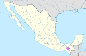 Mapa de ubicación de Tuxtla Gutiérrez en México.