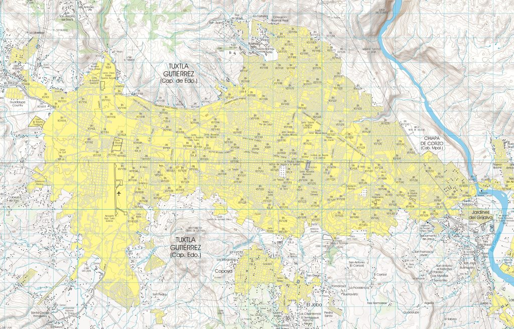 Plano de Tuxtla Gutiérrez.