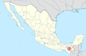 Mapa de ubicación de San Cristóbal de las Casasen México.