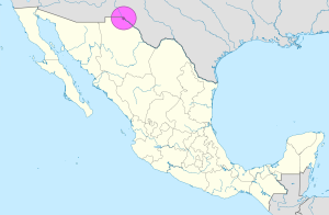 Mapa de ubicación de Ciudad Juárez en México.