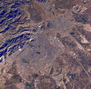 Imagen satelital de Torreón, 1990.
