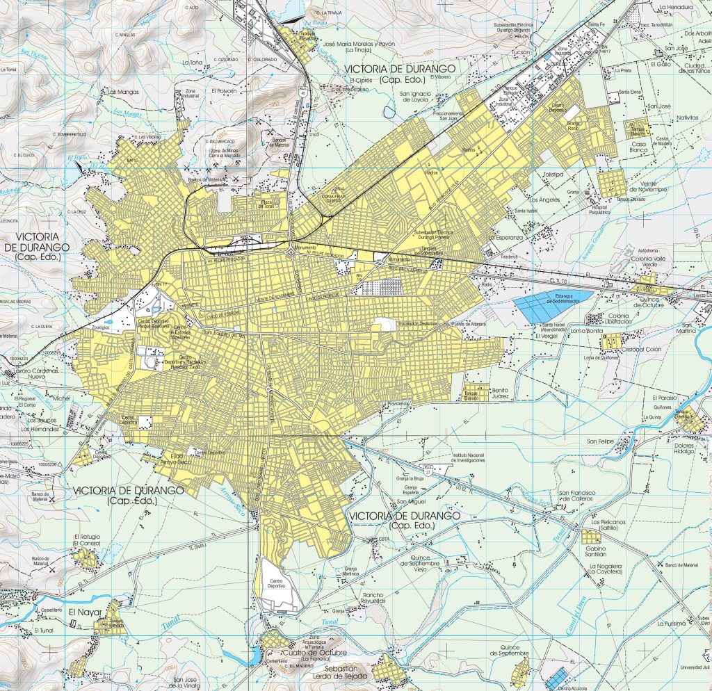 Plano de la ciudad de Durango.