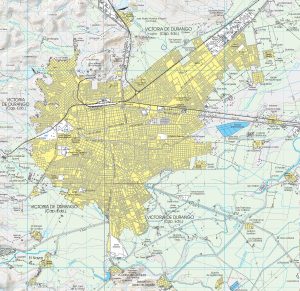 Plano de la ciudad de Durango