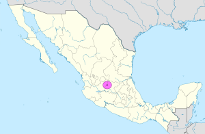 Mapa de ubicación de León de los Aldama en México.