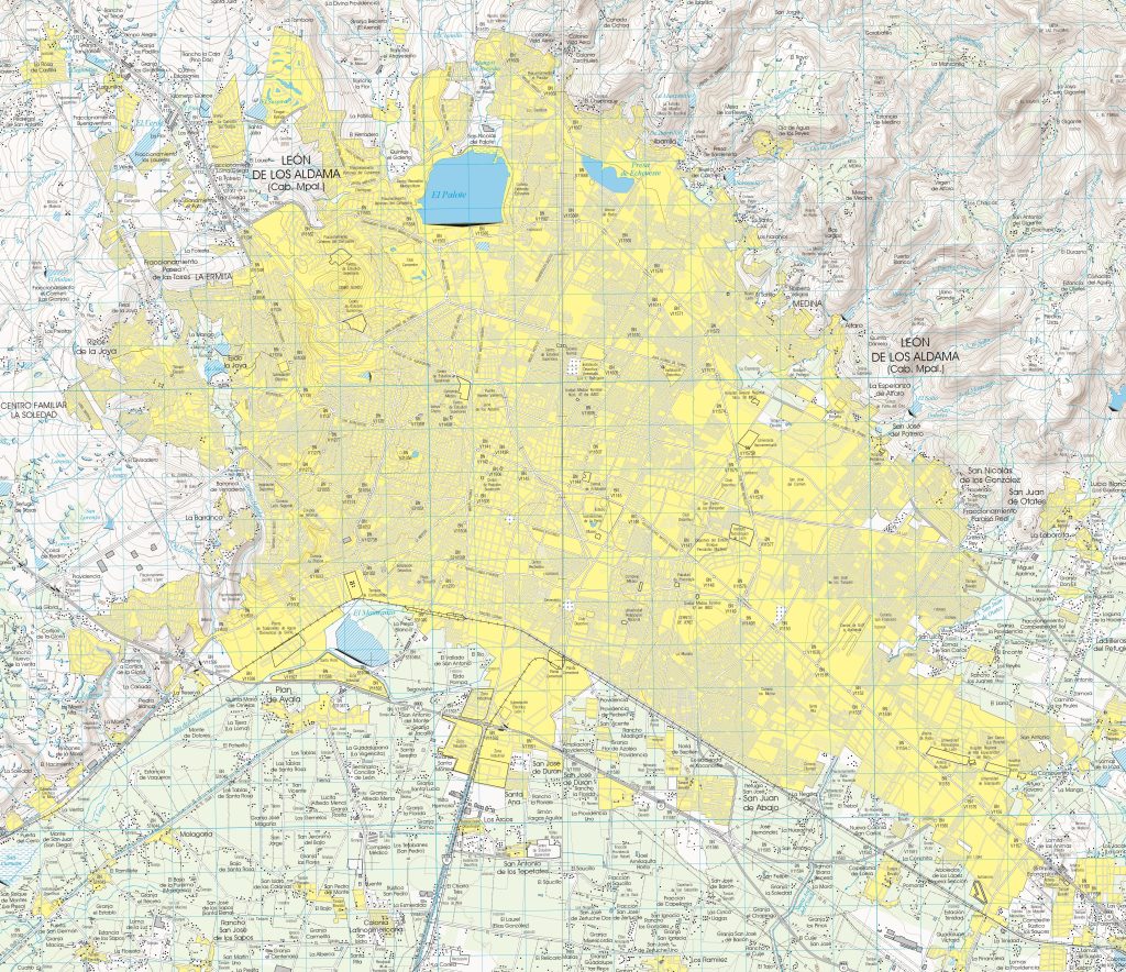 Plano de León, Guanajuato.