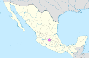 Mapa de ubicación de Acámbaro en México.