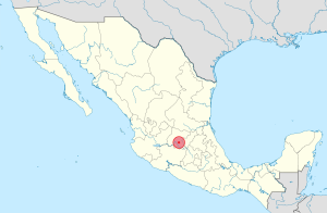 Mapa de ubicación de Celaya en México.