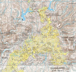 Plano de la ciudad de Guanajuato