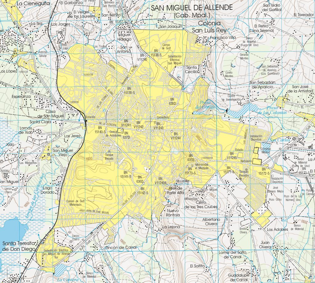 Plano de San Miguel de Allende.