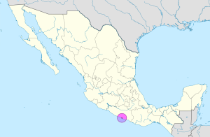 Mapa de ubicación de Acapulco en México.