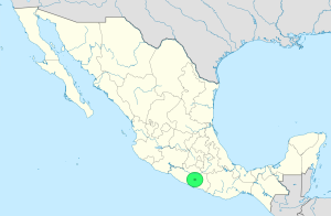Mapa de ubicación de Chilpancingo en México.