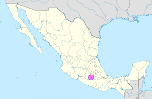 Mapa de ubicación de Taxco en México.