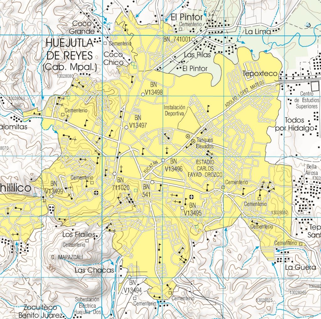 Plano de Huejutla de Reyes.