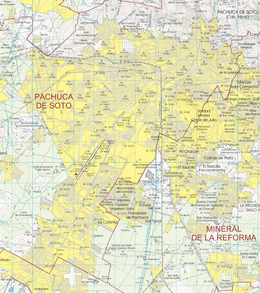 Plano de Pachuca.