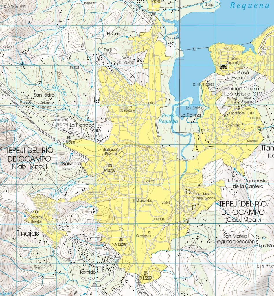 Plano de Tepeji del Río de Ocampo.