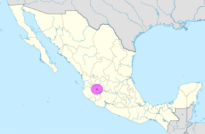 Mapa de ubicación de Guadalajara en México.