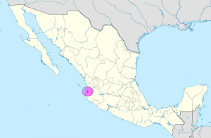 Mapa de ubicación de Puerto Vallarta en México.