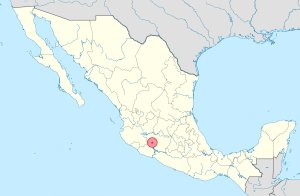 Mapa de ubicación de Uruapan del Progreso en México.