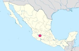 Mapa de ubicación de Zamora de Hidalgo en México.