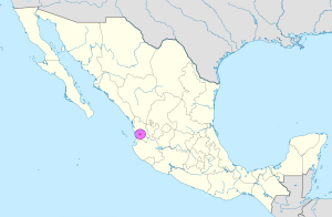 Mapa de ubicación de Tepic en México.