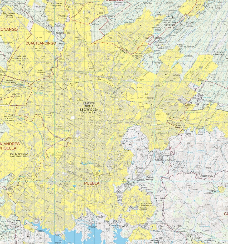 Plano de Puebla de Zaragoza.