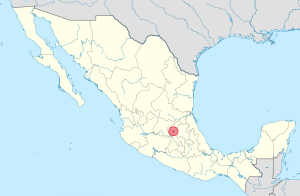 Mapa de ubicación de Tequisquiapan en México.