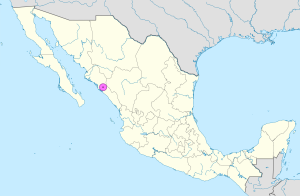 Mapa de ubicación de Culiacán en México.
