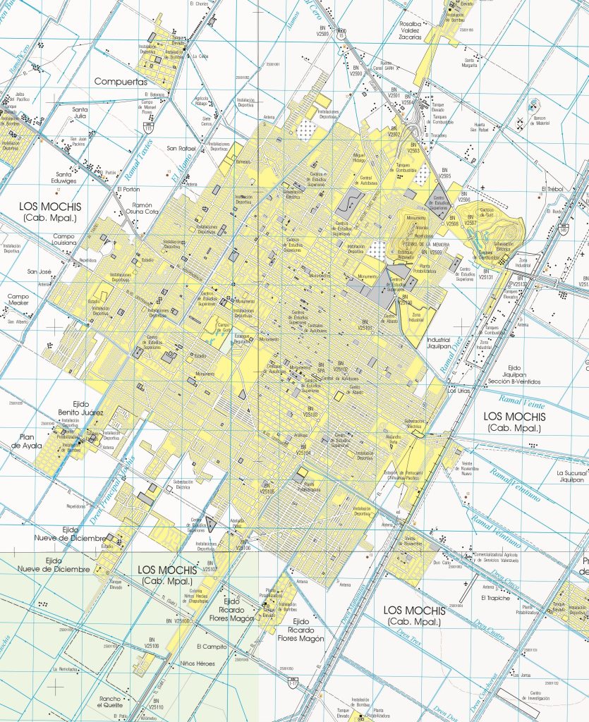 Plano de Los Mochis.