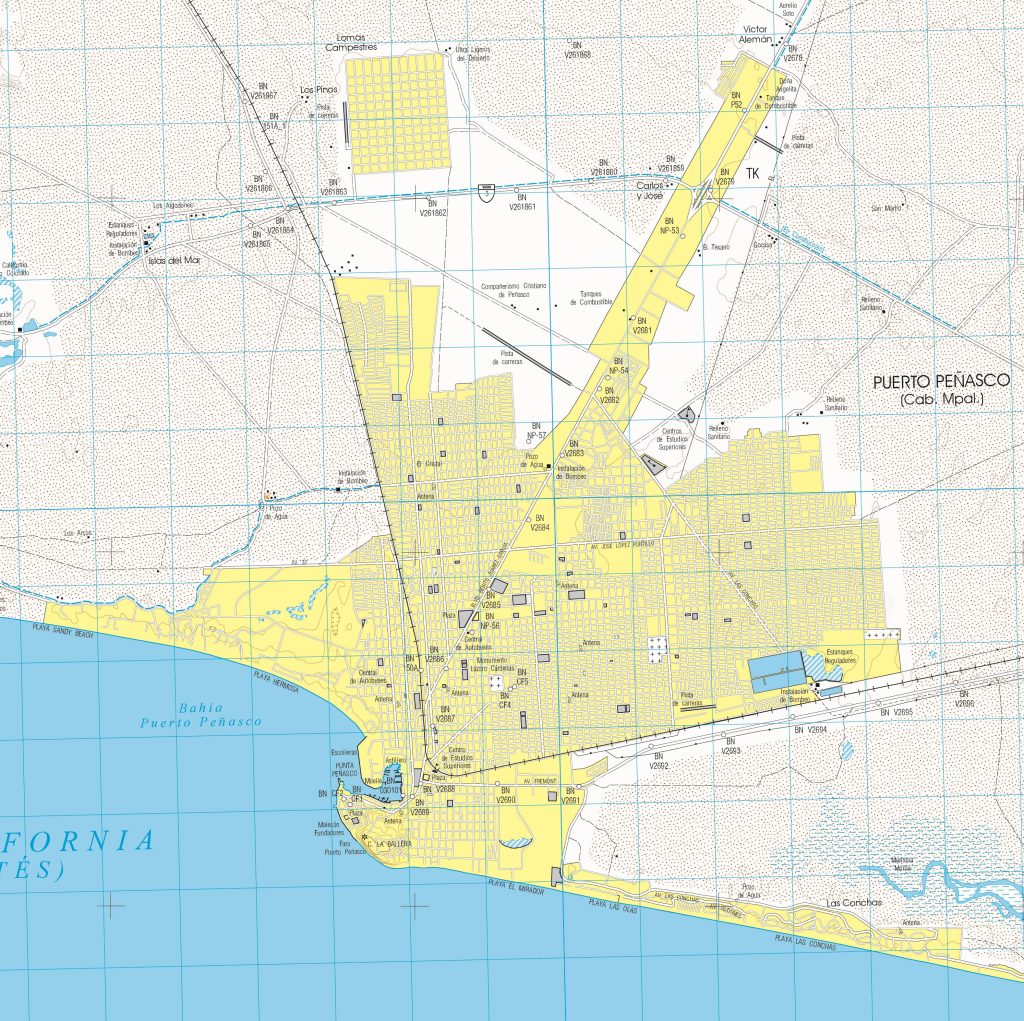 Plano de Puerto Peñasco.
