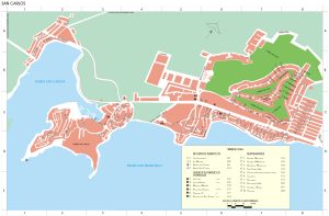Mapa de San Carlos, Sonora.