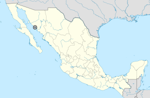 Mapa de ubicación de San Carlos (Sonora) en México.
