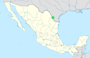 Mapa de ubicación de Nuevo Laredo en México.