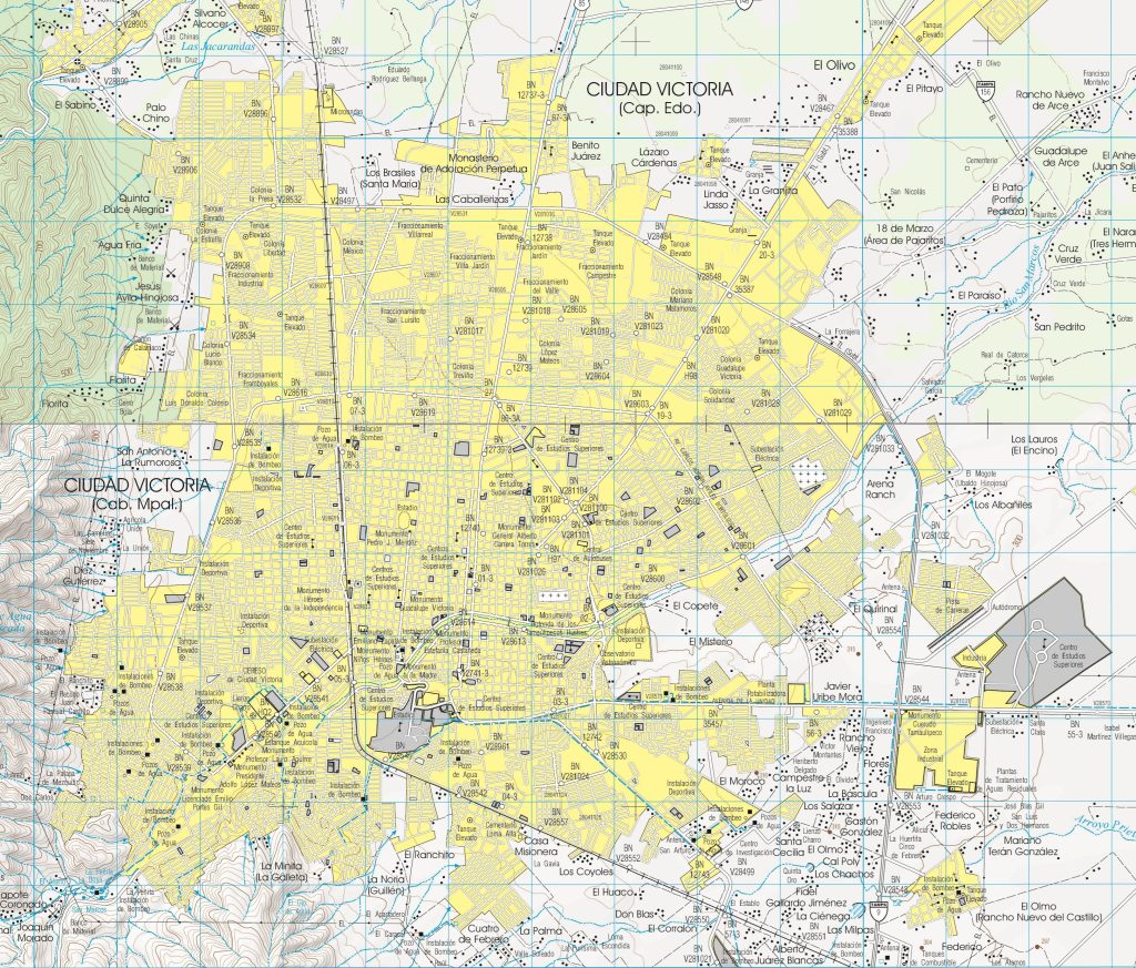 Plano de Ciudad Victoria.