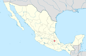 Mapa de ubicación de Chiautempan en México.