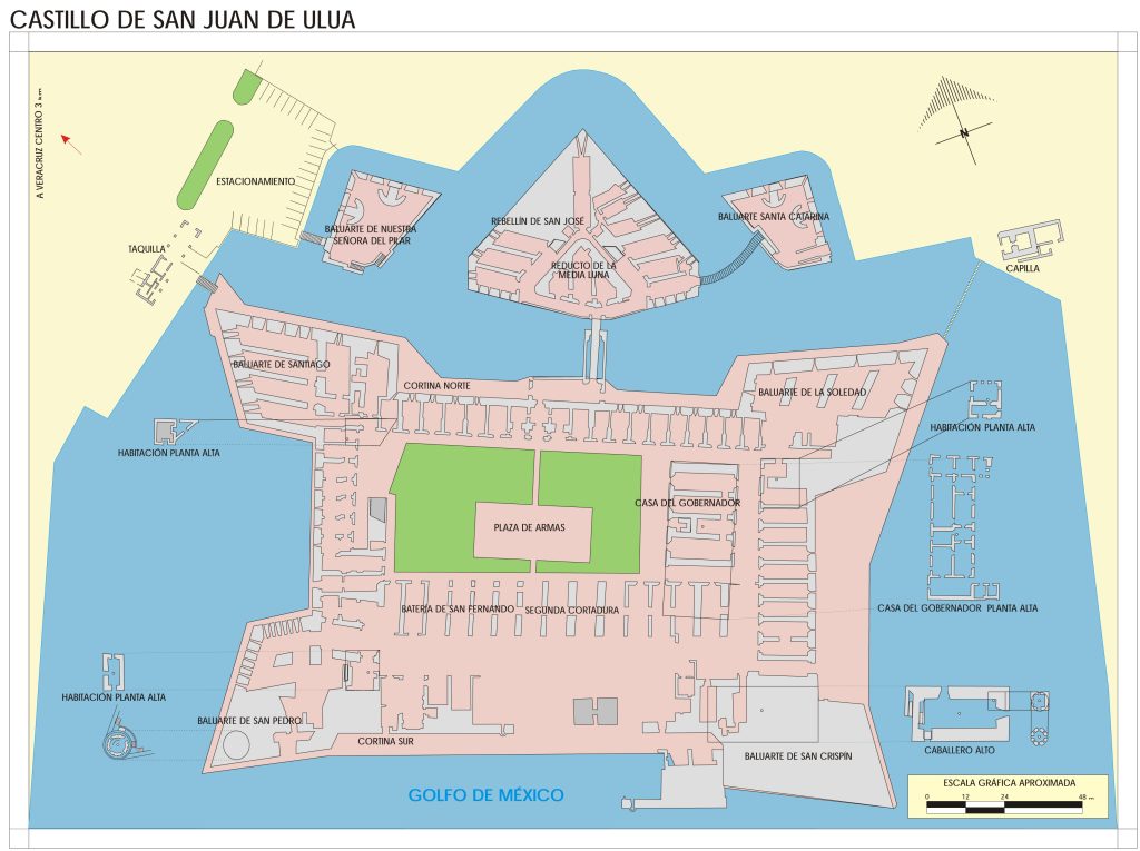 Plano del fuerte de San Juan de Ulúa.