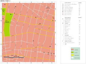Plano de la zona del Parque Zoológico Centenario, Mérida.