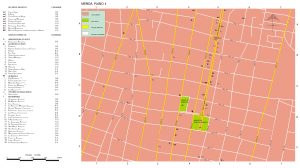 Plano de la zona del Remate del Paseo de Montejo, Mérida.
