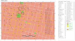 Mapa del centro de Mérida, Yucatán.