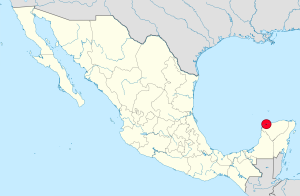 Mapa de ubicación de Progreso en México.