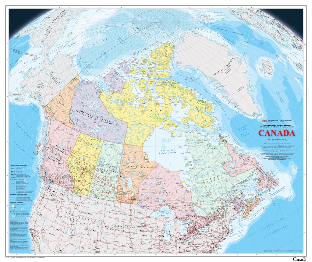 Mapa de Canadá.