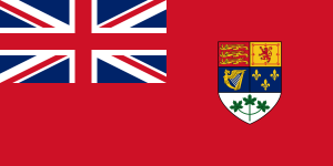 Bandera de Canadá de 1921 hasta 1957.