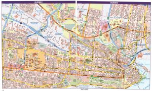 Plano del centro de la ciudad de Quebec.