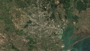 Imagen satelital de Houston.